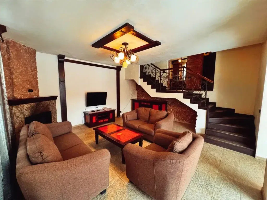 Snow-covered resort grounds during winter season in Tsaghkadzor