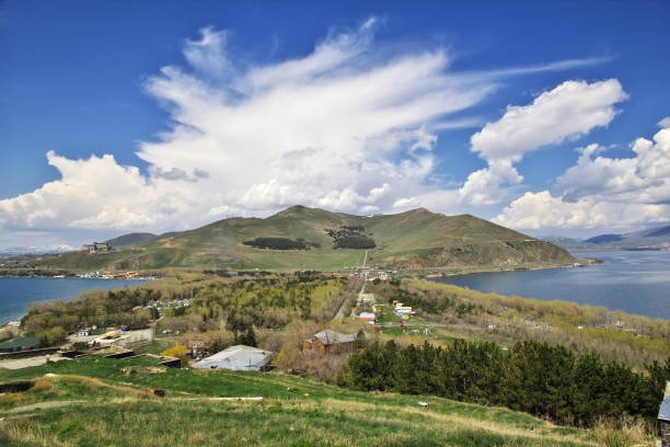 Lake Sevan in the Caucasus mountains in Armenia
