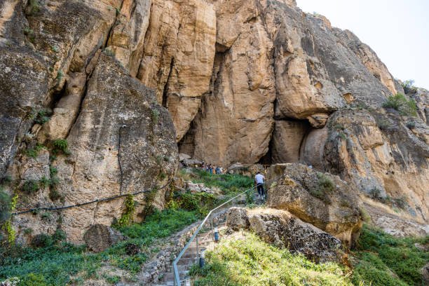 Areni, Armenia - August 3, 2024: way to Areni - 1 cave excavations complex, Armenia on summer day