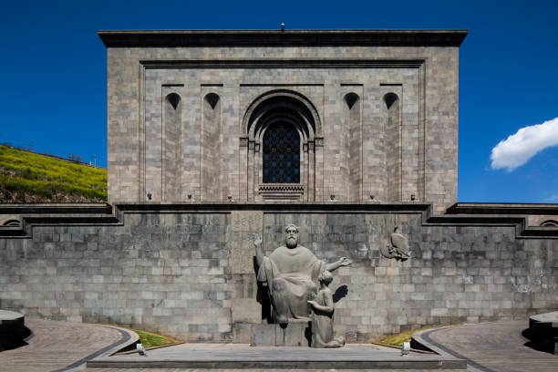 Ancient Armenian and Islamic manuscripts displayed inside Matenadaran museum, Yerevan