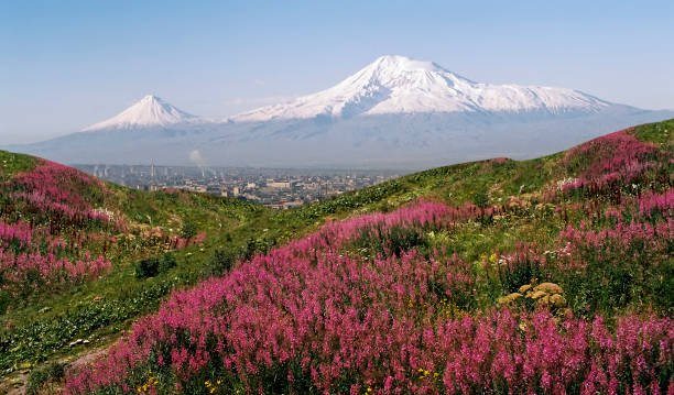 A Beautiful View Of Mountain Ararat During The Day
