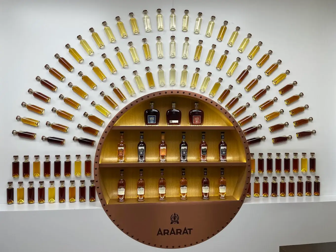 all types of armenian brandies in ararat museum