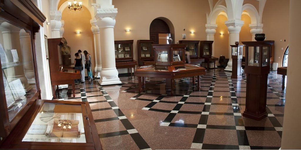 ncient Armenian manuscripts displayed inside Matenadaran museum in Yerevan
