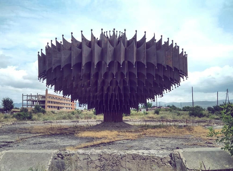 iron fountain in Gyumry form Soviet Union